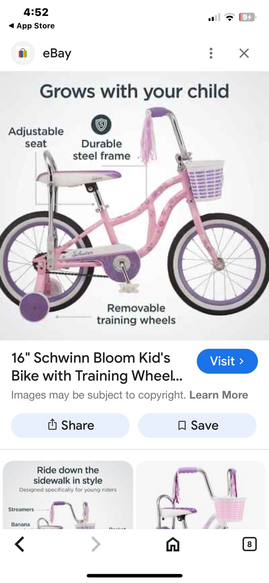 Girls Bike And Helmet