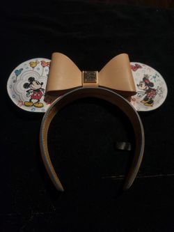Disney Dooney & Bourke Sketch Mickey & Minnie Headband NWT
