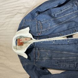 Men’s Levi Sherpa Denim Jacket New Size large 