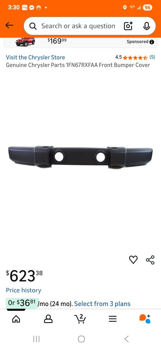 Jeep Wrangler Front Bumper 