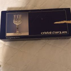 Beautiful crystal wine glasses