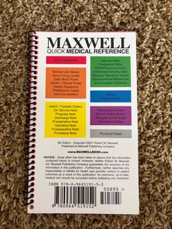 Maxwell Quick Medical Reference Guide - 6th Edition