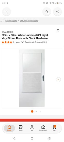32x80 100ss white with black hardware from home depot new in box