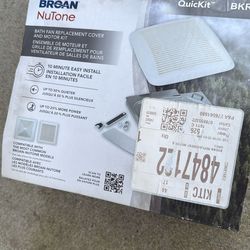 Broan Bath Fan Cover And Motor Kit Brand New