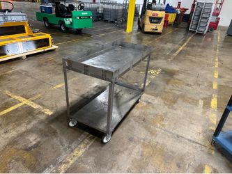 Stainless steel rolling work cart