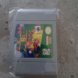 Super Mario 64 video game cartridge for the Nintendo 64 console