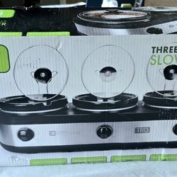 Tru Three Crock Buffet Slow Cooker