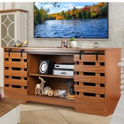 Farmhouse Barn Door Style Entertainment Center
