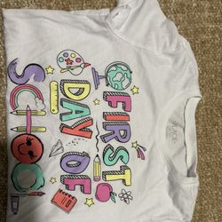 Girls Shirt First Day Of School 