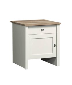 Sauder Cottage Rd Robot Vac Side Table Soft White