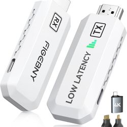 Brand New   Wireless HDMI Transmitter and Receiver 4K Decode 1080P Output Ultra Low Latency, Plug&Play 2.4G/5G Portable Extender, 165FT HD Display Ada