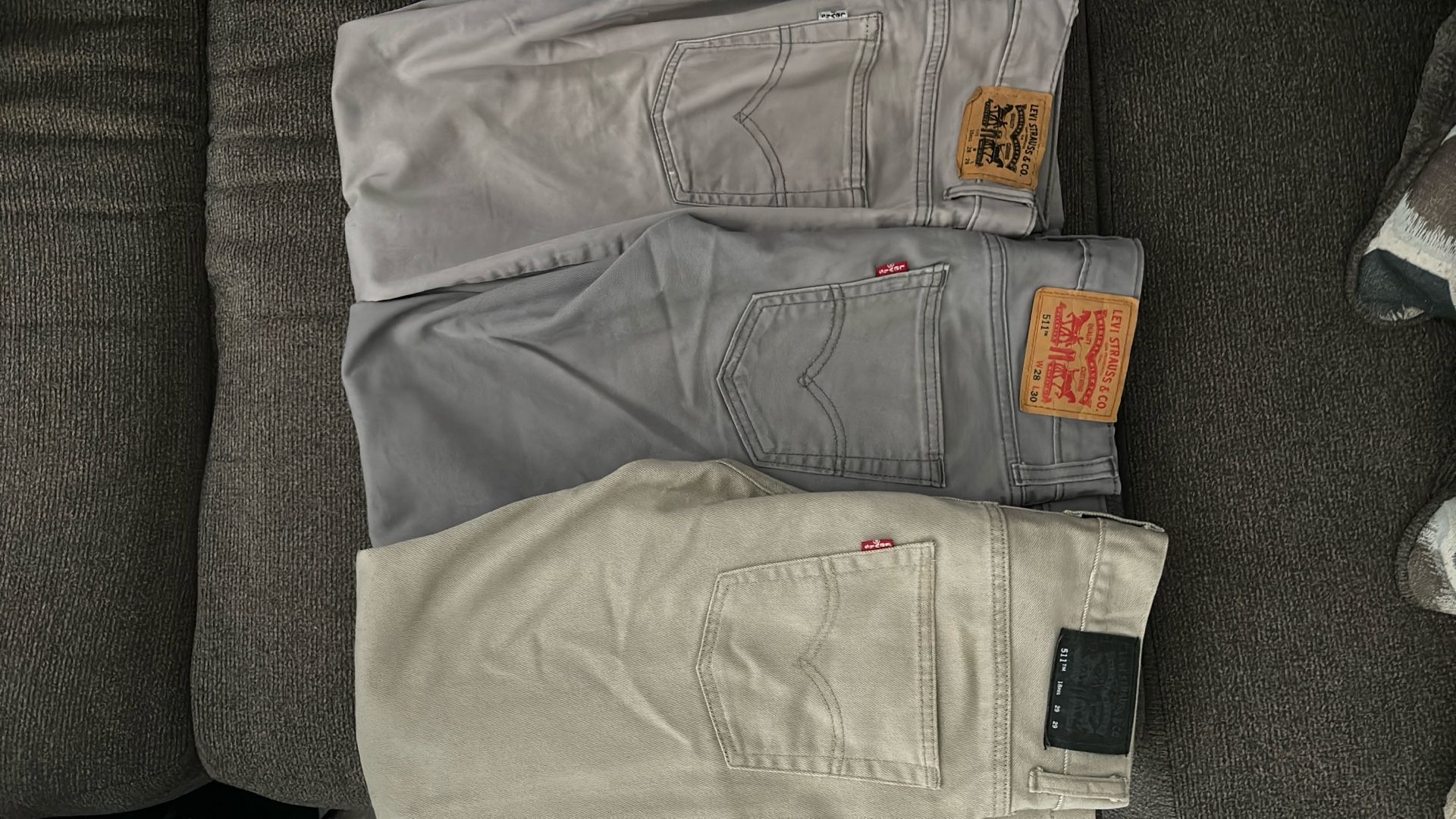 Levi’s Jeans 511 Grey, Khaki, Dark Grey
