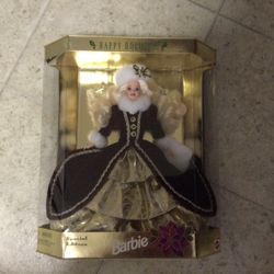 Barbie Doll - Vintage 1996 Happy Holidays Caucasian Mattel Barbie In NEW Never Opened Box $35 & $40