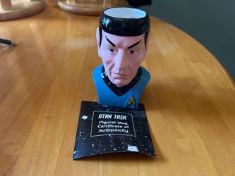 Star Trek Spock Figural Mug with Certificate of Authenticity