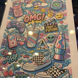 Y2K Dixie Cup Pop Art – Framed 9x10 Early 2000s Wall Print