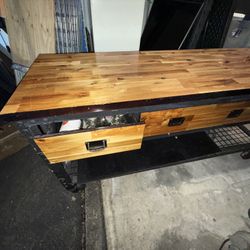 Home Depot Three Drawer Rolling Shop Desk. 