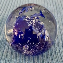 Vintage Under Water World Shark Paper Weight