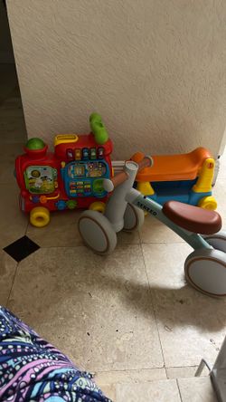 Sareed Balance Bike And Vtech Ride On Choo Choo Train 