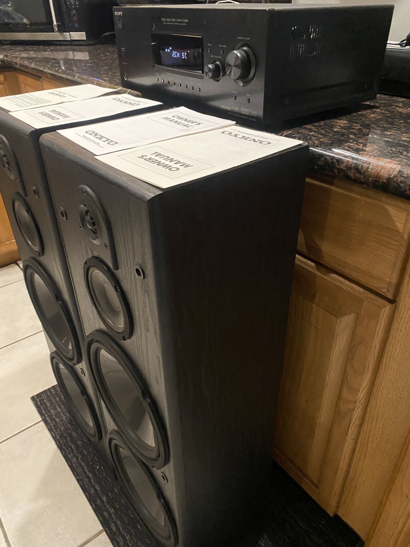 Onkyo Floor/Tower Speakers Free Receiver 