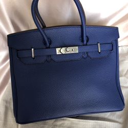 Hermes Birkin 30 Togo Calfskin Etoupe Silver Hardware 