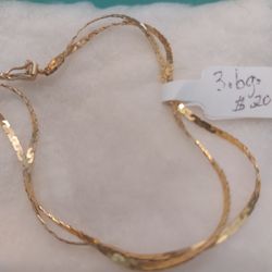14K Gold  Double Strand  Bracelet