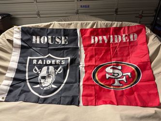 Forty Niner/Raider house divided flag