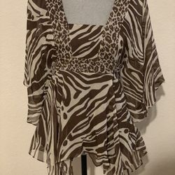 Michael Kors Animal Print Top (medium)