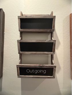 Chalk Board Mail Organizer