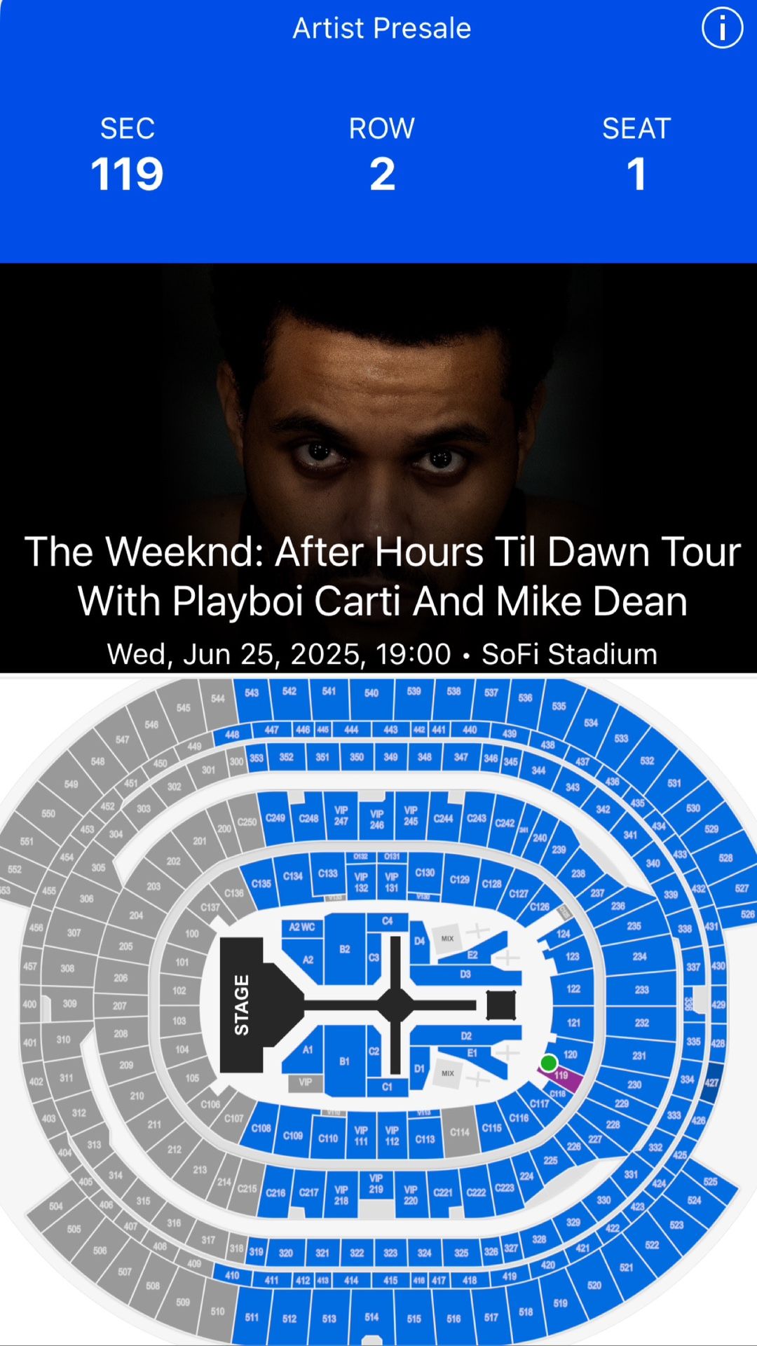 Selling (2) The Weeknd Tickets @ Sofi Wed, June 25th