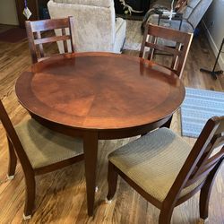 Table And Four Matching Padded Chairs