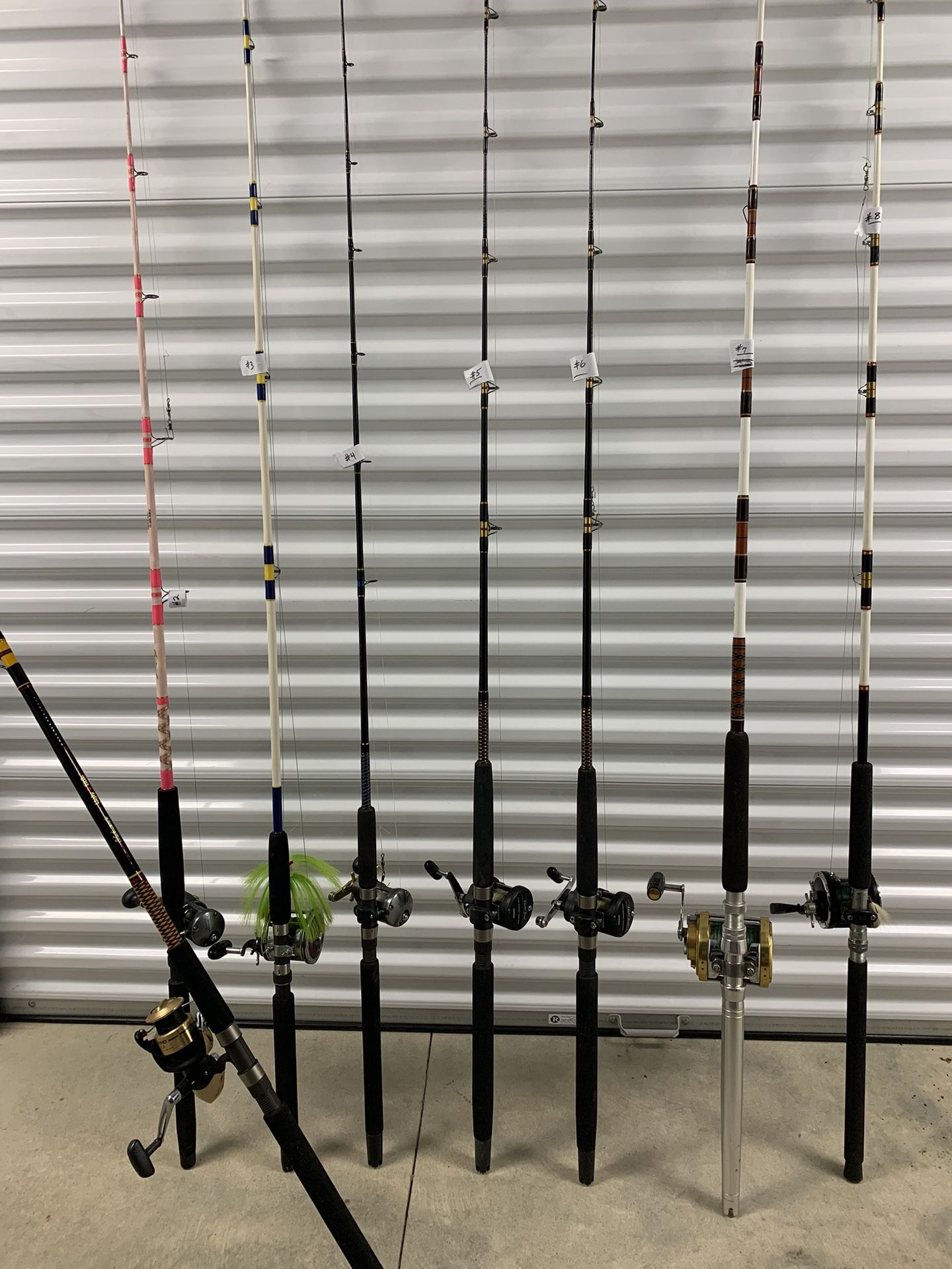 8 Penn and Shimano Fishing Reels and Rods