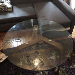 Glass Circle Dining Table 
