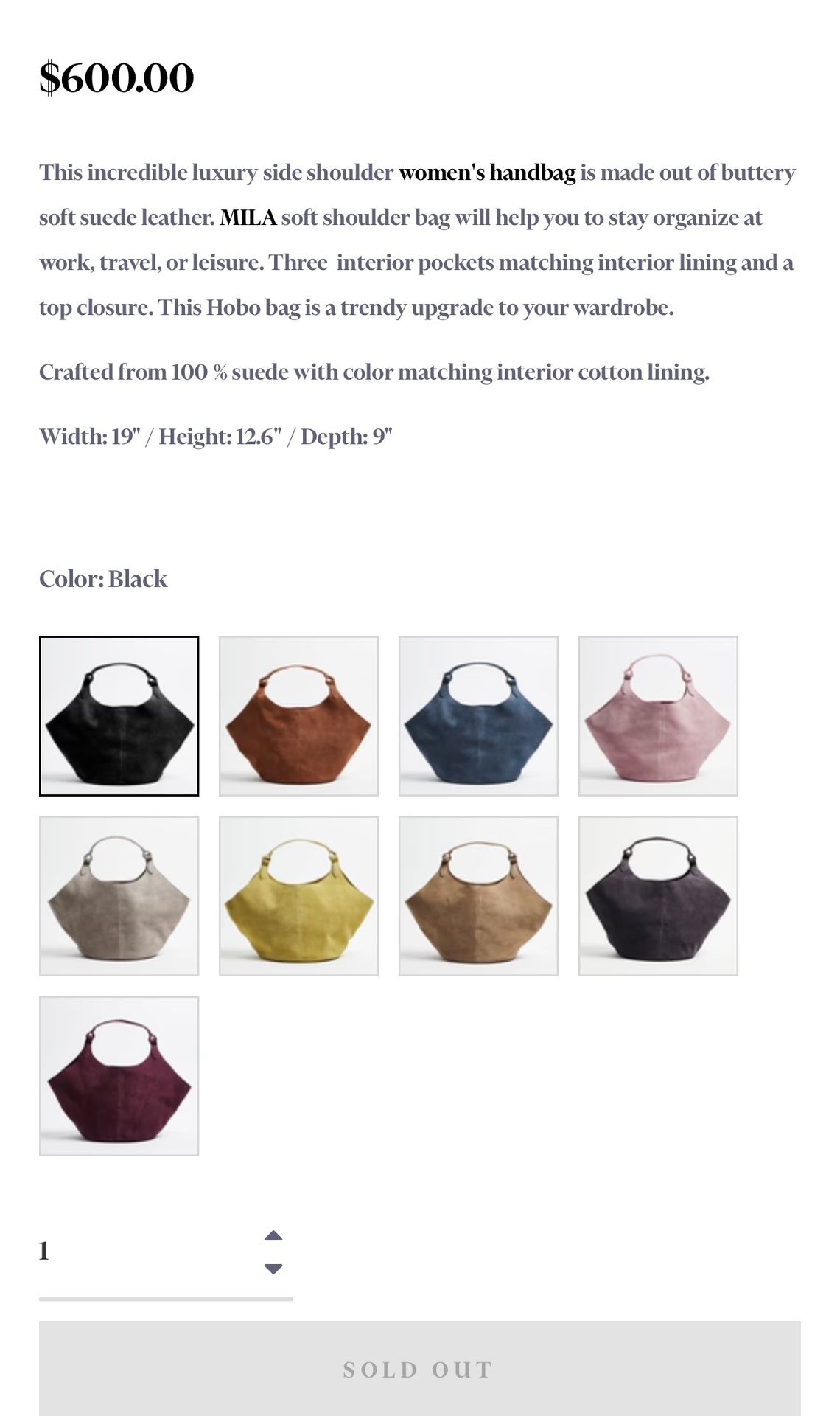 M.I.L.A Emma Bags Never Used