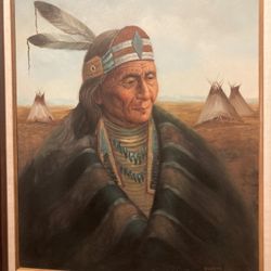 Original Oil Painting - Native American