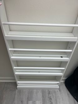 White wall bookshelf for kids