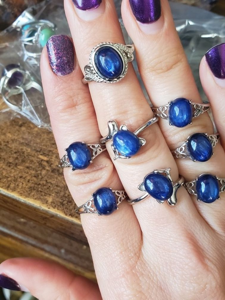 Adjustable Kyanite Rings