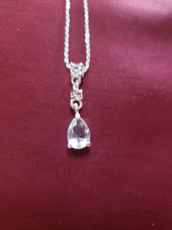 Silver and rhinestone pendant