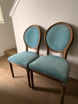 4 Paige Round Back Wood Dining Chairs - $400 OBO