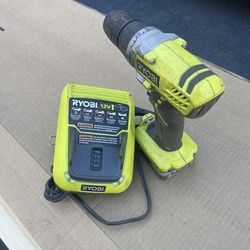 Ryobi Drill With Lithium Battery And Charger