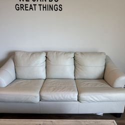 Leather Sofa Pull Out bed Couch 