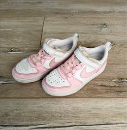 Kids Nike Court Borough Low Recraft Shoes, Pink, Size 12