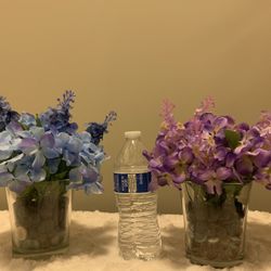 Handmade Hydrangeas Floral Arrangement With Glass Jars