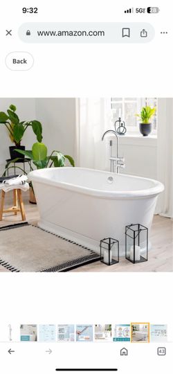 Brewst Contemporary Freestanding Polished Chrome Bathtub Filler Faucet and Handheld Shower Sh46