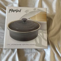 New 2 Piece stoneware Serving Dishes 