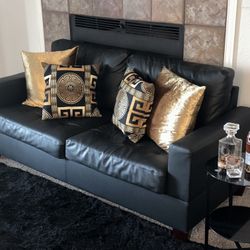 Single 1 Bedroom LIVING ROOM COUCH & SOFA plus END & COFFEE TABLES GLASS