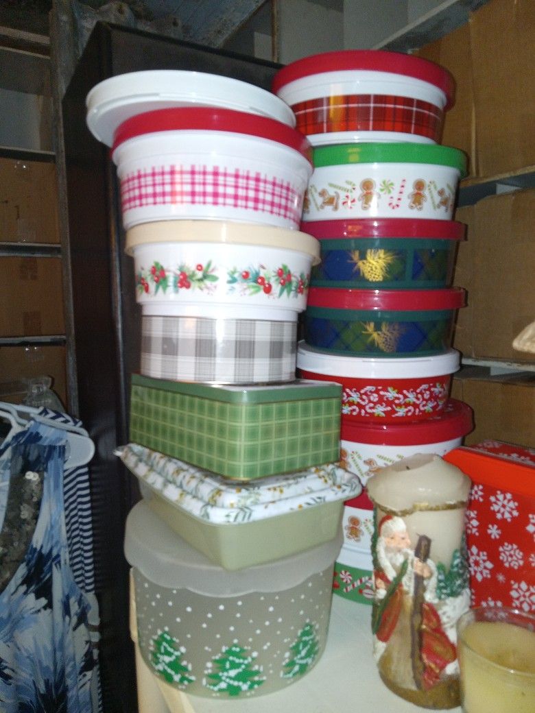 Christmas Storage Containers 2 For 1 Dollar 