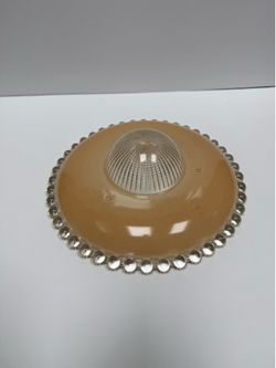 Mid-Century glass flush-mount ceiling light shade