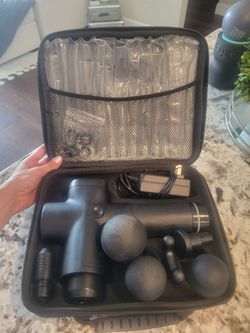 Portable Percussion Massage Gun with Six Attachments