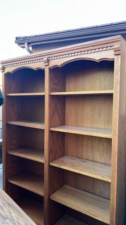 Oak shelf bookcase best offer adjustable shelves solid wood