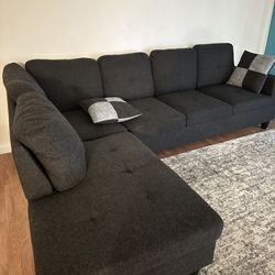 Dark Grey sectional couch